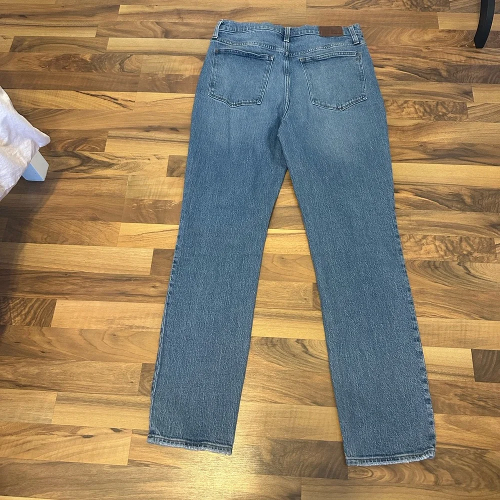 Madewell Women's Tall High Rise Slim Boy Jean Straight Leg Blue 29T - Picture 2 of 12